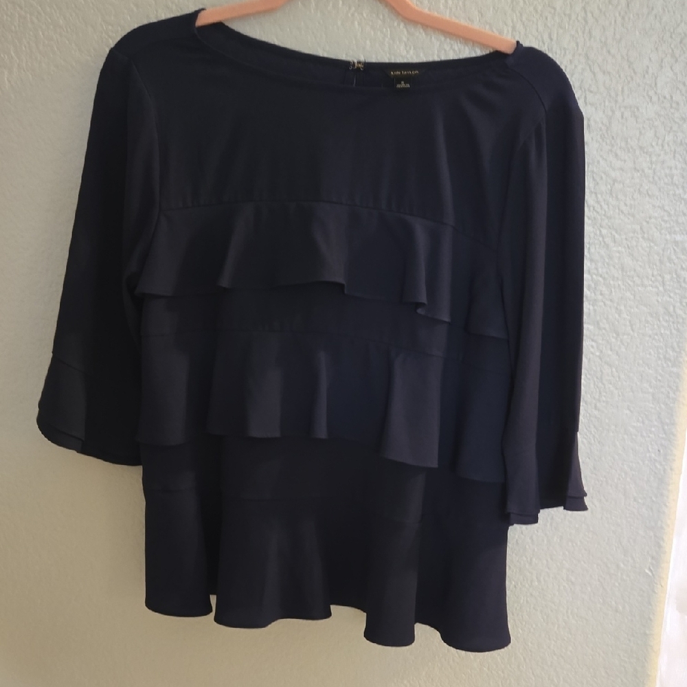 Elegant Navy Blue Women's Top